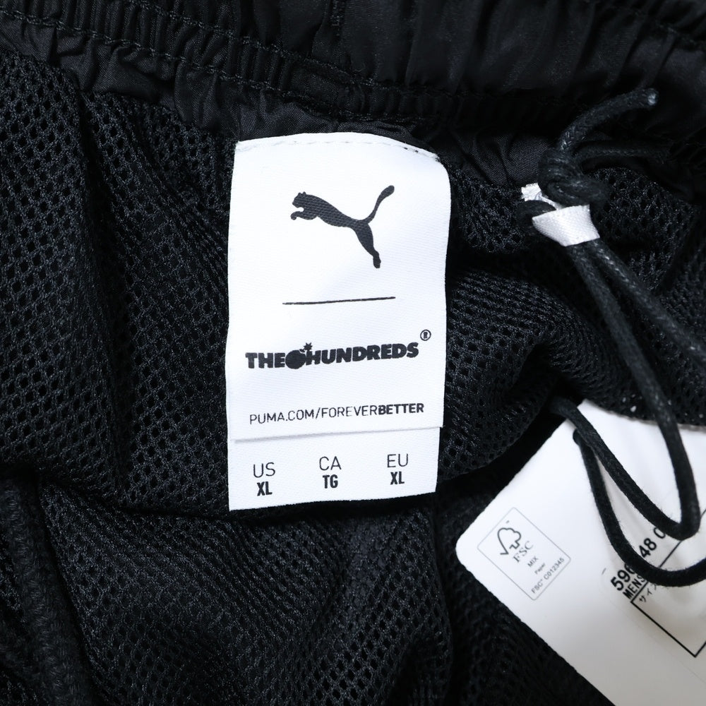 PUMA(プーマ) フロント刺繍ナイロンパンツ 596748-01 ブラック