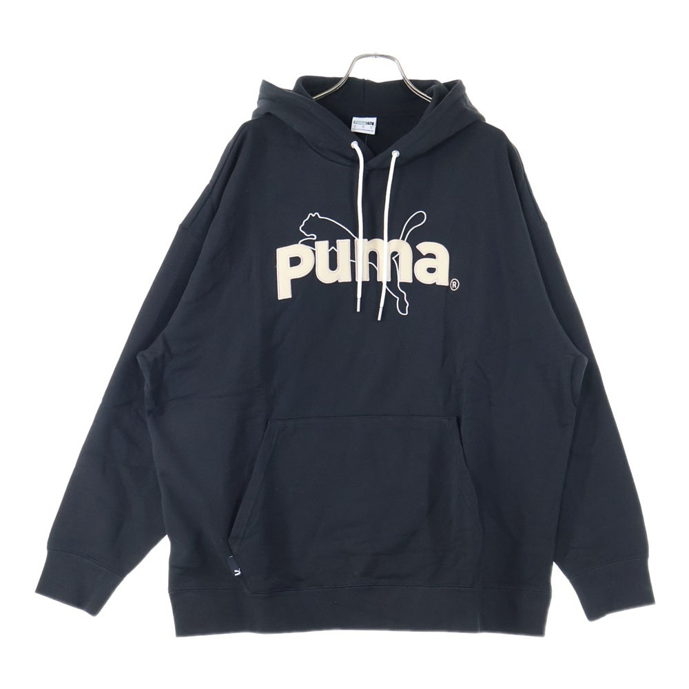 PUMA(プーマ) フロント刺繍プルオーバーパーカー 538259-01 ブラック