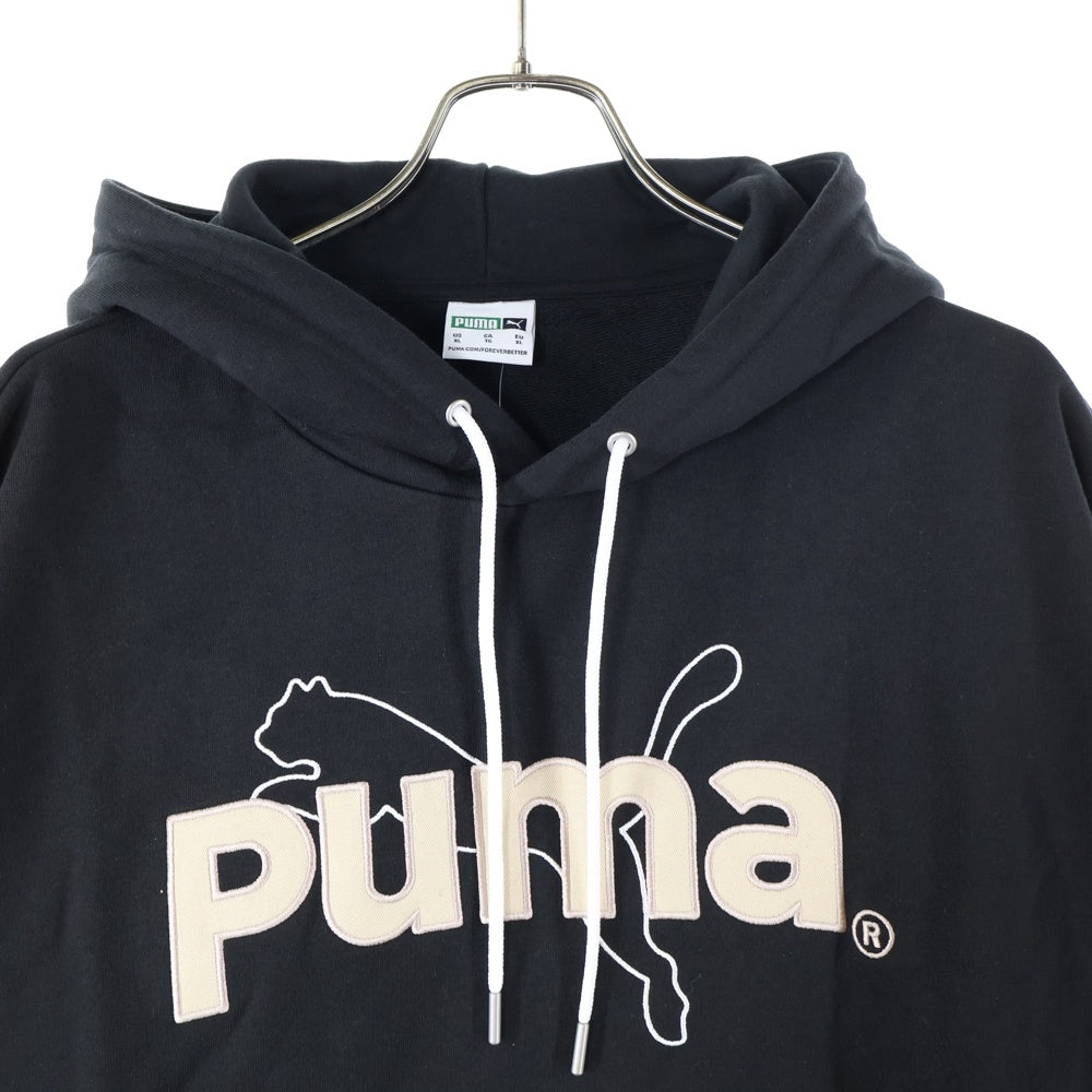 PUMA(プーマ) フロント刺繍プルオーバーパーカー 538259-01 ブラック
