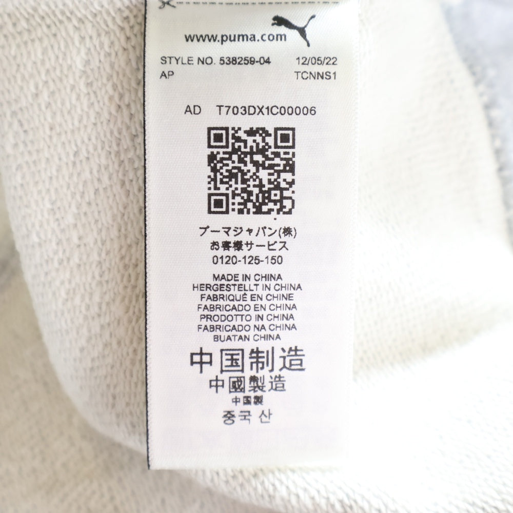 PUMA(プーマ) フロント刺繍プルオーバーパーカー 538259-04 グレー