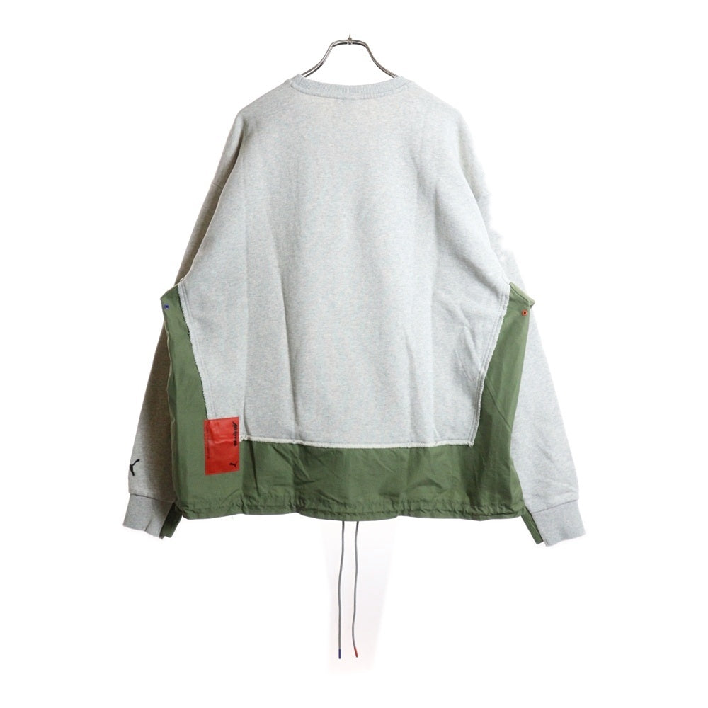 PUMA(プーマ) フロント刺繍クルーネックスウェットトレーナー 598273-04 グレー