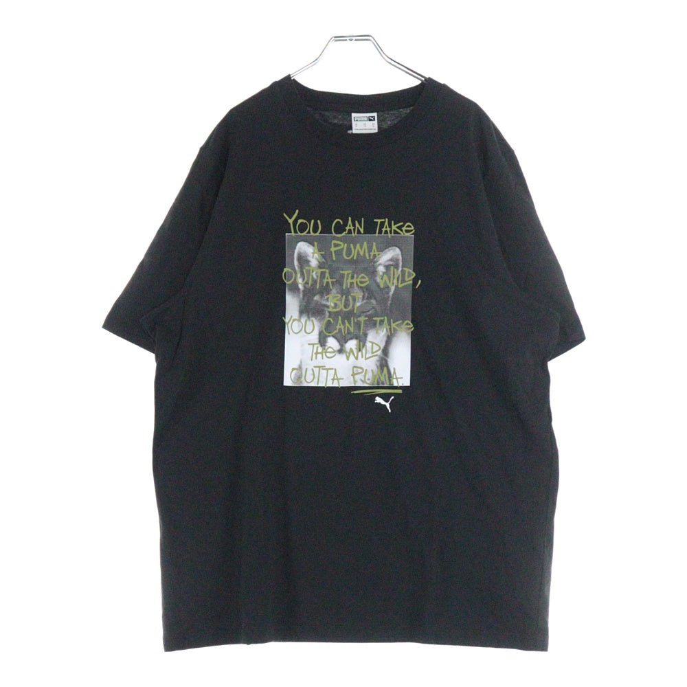 PUMA(プーマ) フロントプリント半袖Tシャツ 622523-01 ブラック