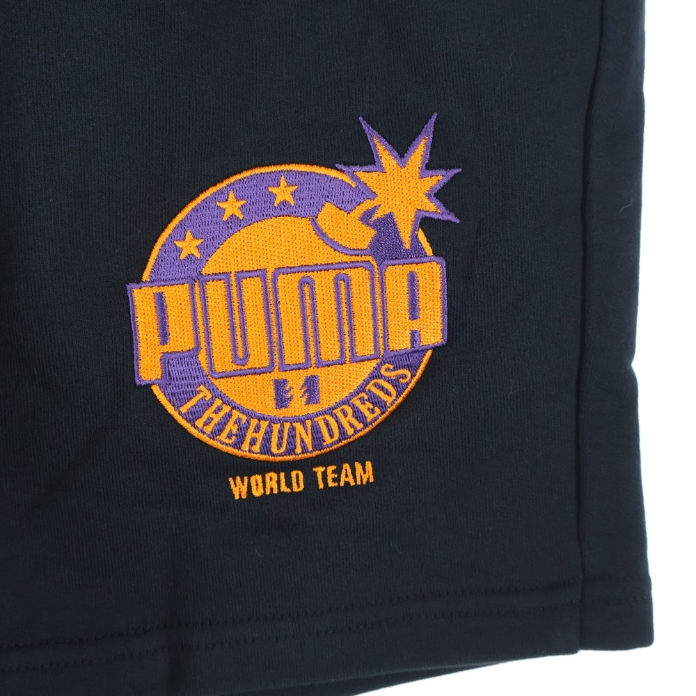 PUMA(プーマ) フロント刺繍スウェットパンツ 596751-01 ブラック
