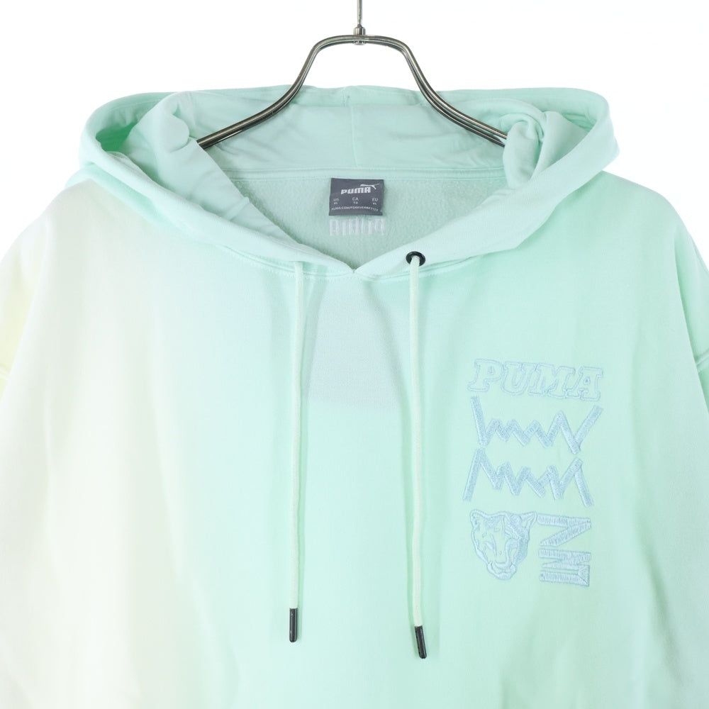 PUMA(プーマ) フロント刺繍プルオーバーパーカー 532118-01 グリーン