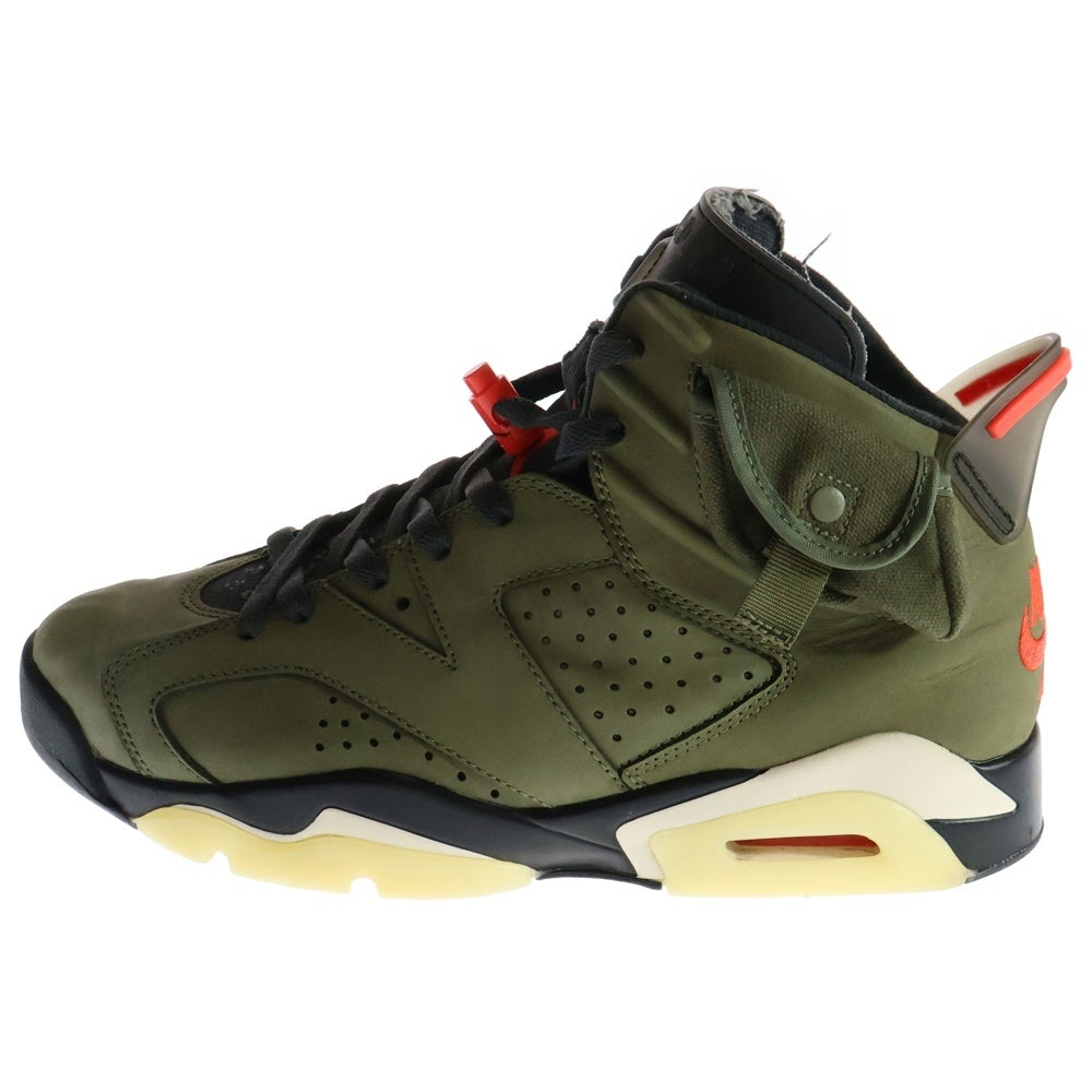 NIKE(ナイキ) ×TRAVIS SCOTT AIR JORDAN 6 RETRO SP CN1084-200 トラヴィススコット エアジョーダン6 ハイカットスニーカー US9.5/27.5cm カーキ