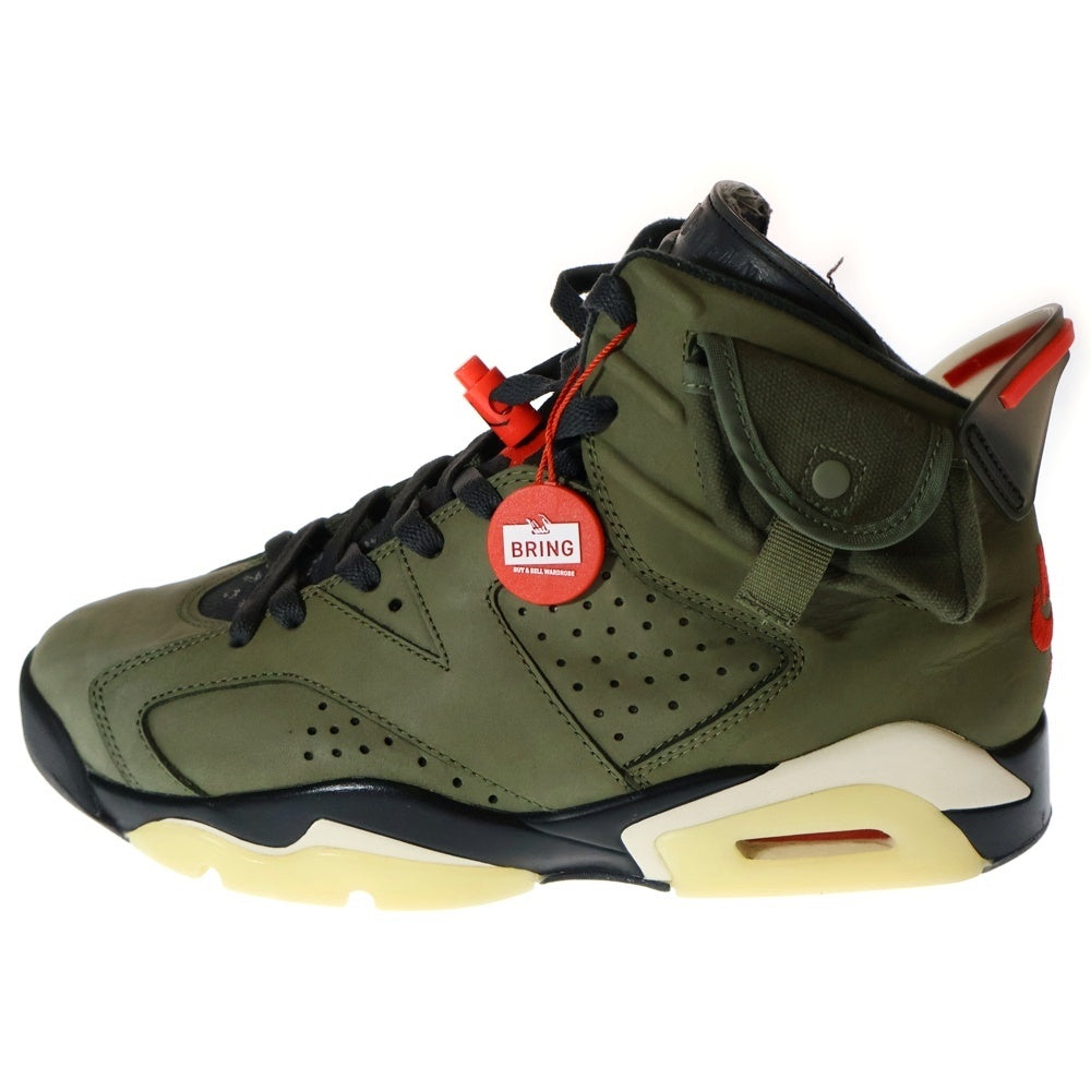 NIKE(ナイキ) ×TRAVIS SCOTT AIR JORDAN 6 RETRO SP CN1084-200 トラヴィススコット エアジョーダン6 ハイカットスニーカー US9.5/27.5cm カーキ