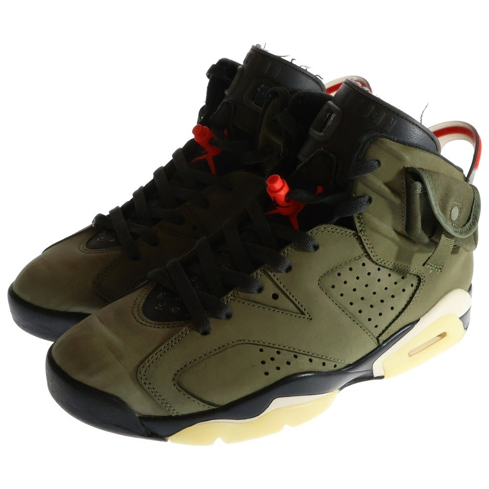 NIKE(ナイキ) ×TRAVIS SCOTT AIR JORDAN 6 RETRO SP CN1084-200 トラヴィススコット エアジョーダン6 ハイカットスニーカー US9.5/27.5cm カーキ