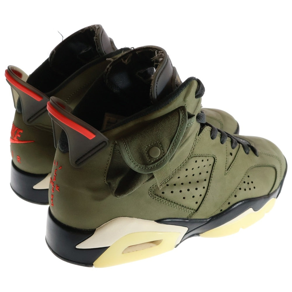 NIKE(ナイキ) ×TRAVIS SCOTT AIR JORDAN 6 RETRO SP CN1084-200 トラヴィススコット エアジョーダン6 ハイカットスニーカー US9.5/27.5cm カーキ