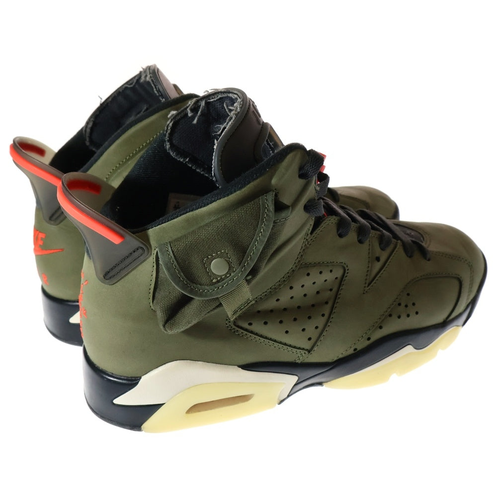 NIKE(ナイキ) ×TRAVIS SCOTT AIR JORDAN 6 RETRO SP CN1084-200 トラヴィススコット エアジョーダン6 ハイカットスニーカー US9.5/27.5cm カーキ