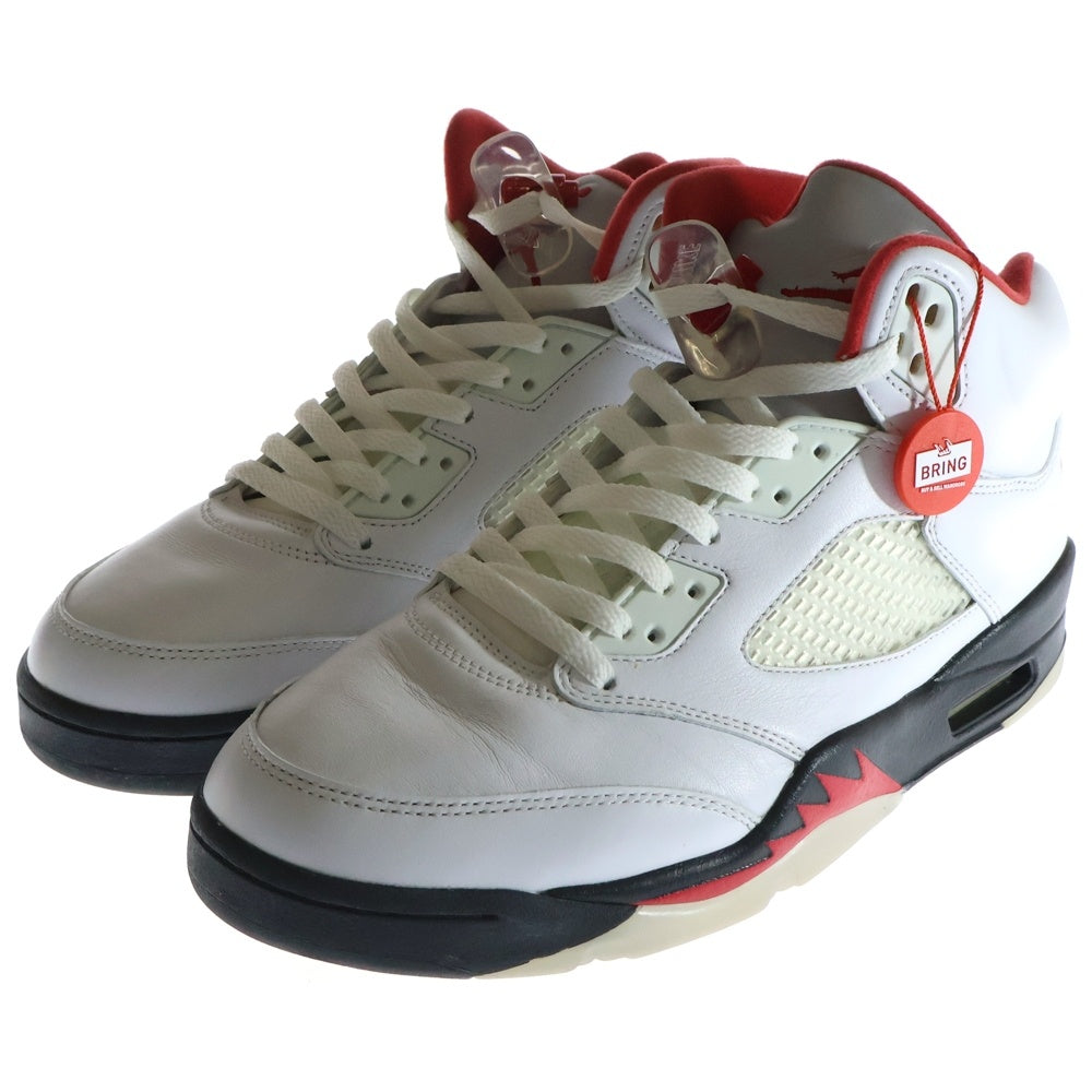 NIKE(ナイキ) AIR JORDAN 5 RETRO FIRE RED DA1911-102 エアジョーダン5 ファイアレッド ハイカットスニーカー US10/28.0cm ホワイト /レッド