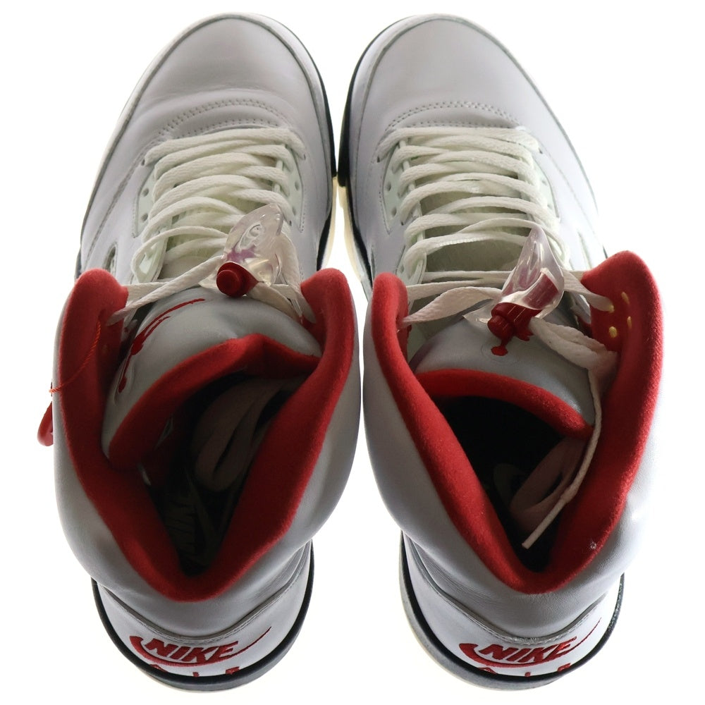 NIKE(ナイキ) AIR JORDAN 5 RETRO FIRE RED DA1911-102 エアジョーダン5 ファイアレッド ハイカットスニーカー US10/28.0cm ホワイト /レッド