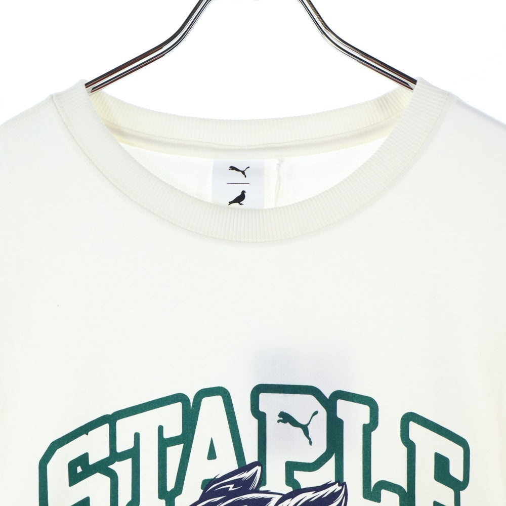 PUMA(プーマ) フロントプリント半袖Tシャツ 622201-65 アイボリー