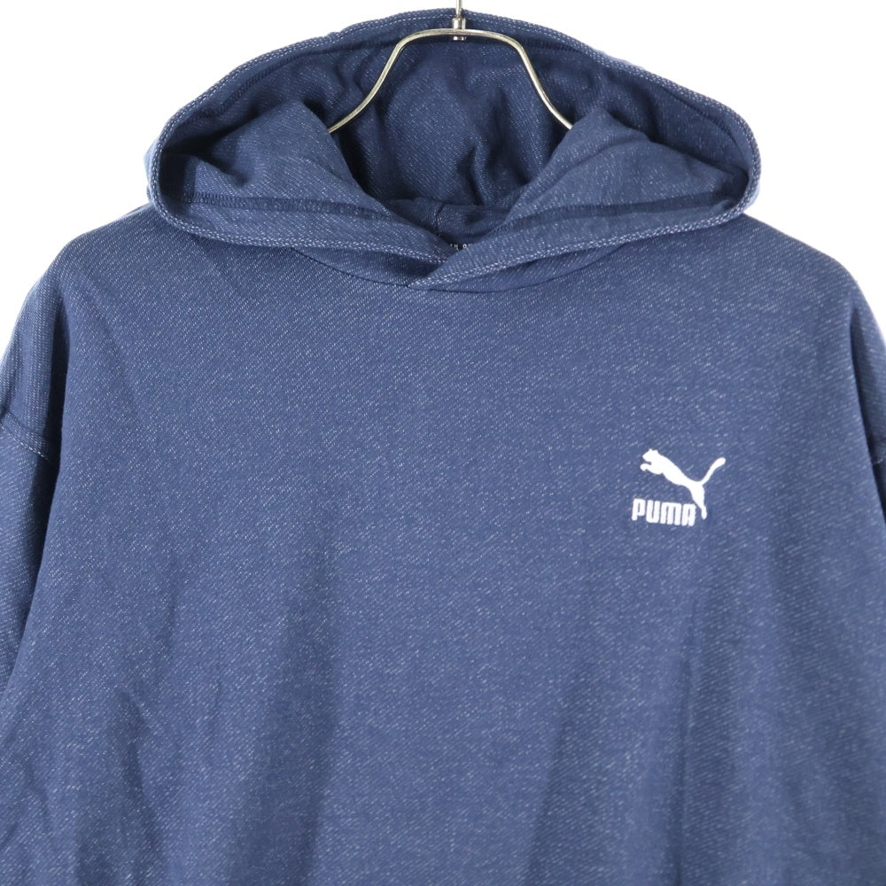 PUMA(プーマ) フロント刺繍プルオーバーパーカー 537369-97 ネイビー