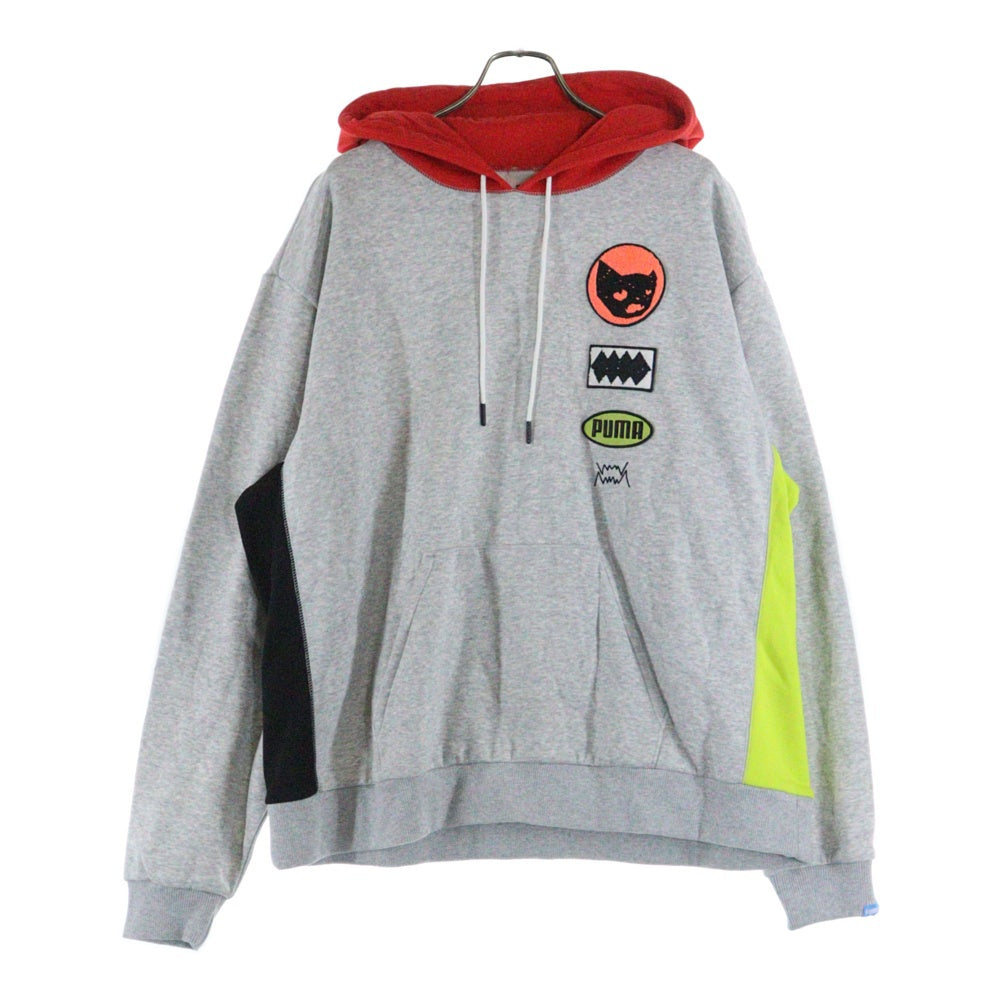 PUMA(プーマ) フロント刺繍プルオーバーパーカー 534118-01 グレー