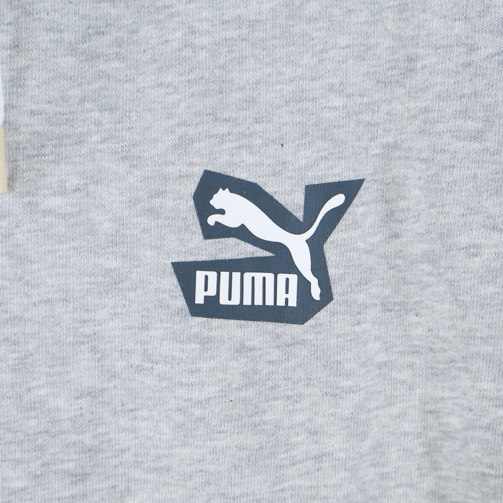 PUMA(プーマ) フロント刺繍スナップパーカー 539970-04 グレー
