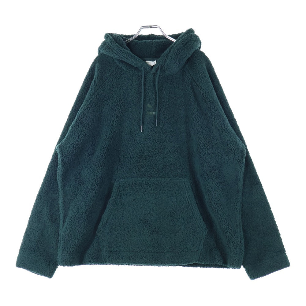 PUMA(プーマ) フロント刺繍プルオーバーボアパーカー 531509-80 グリーン