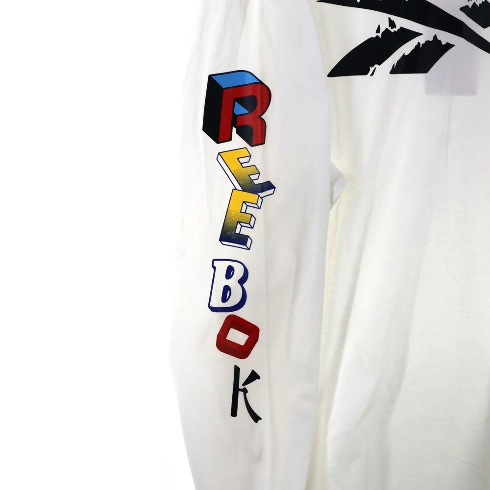 Reebok(リーボック) フロントプリント長袖Tシャツ GT4632 ホワイト