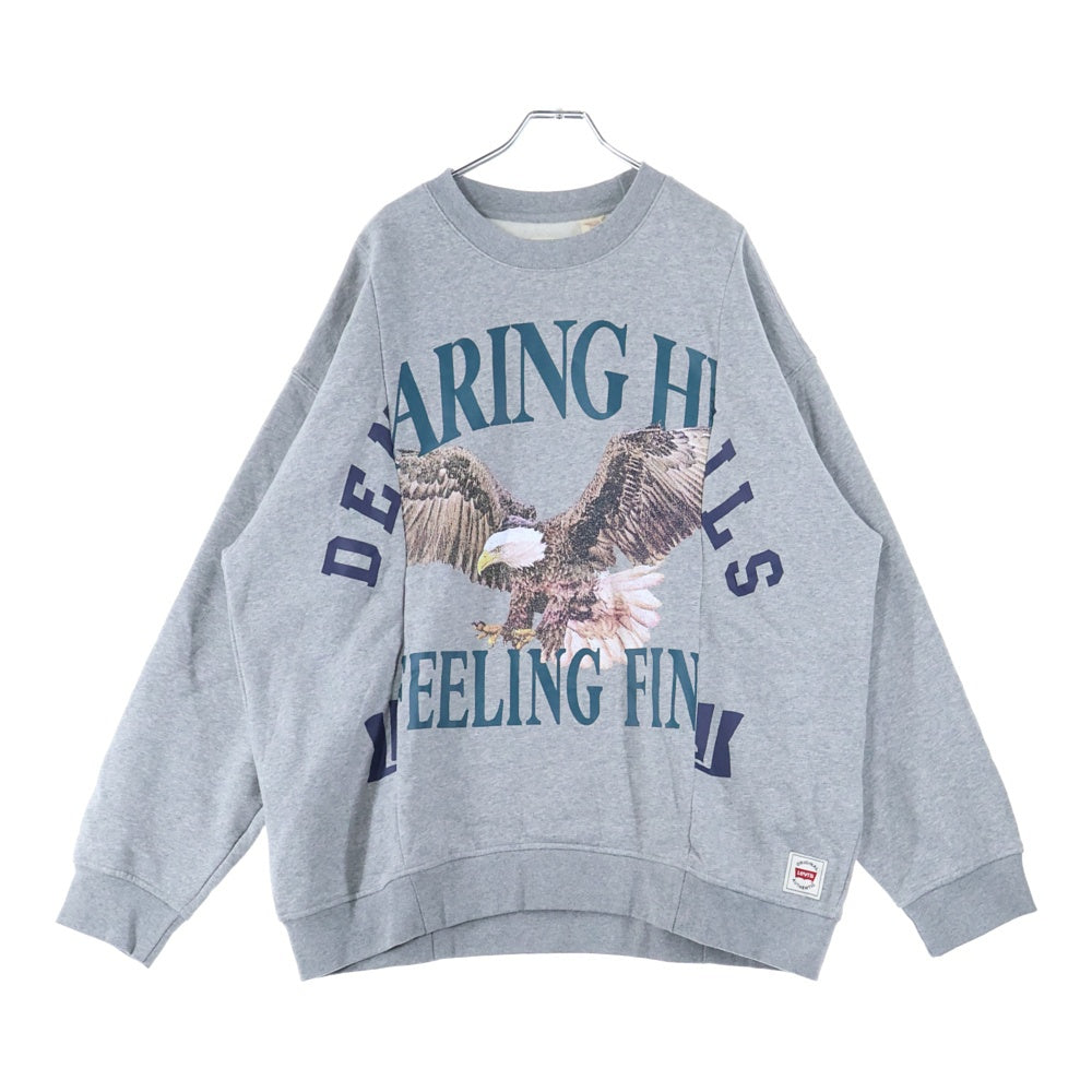 Levi's(リーバイス) フロントプリントクルーネックスウェットトレーナー A48370002 グレー
