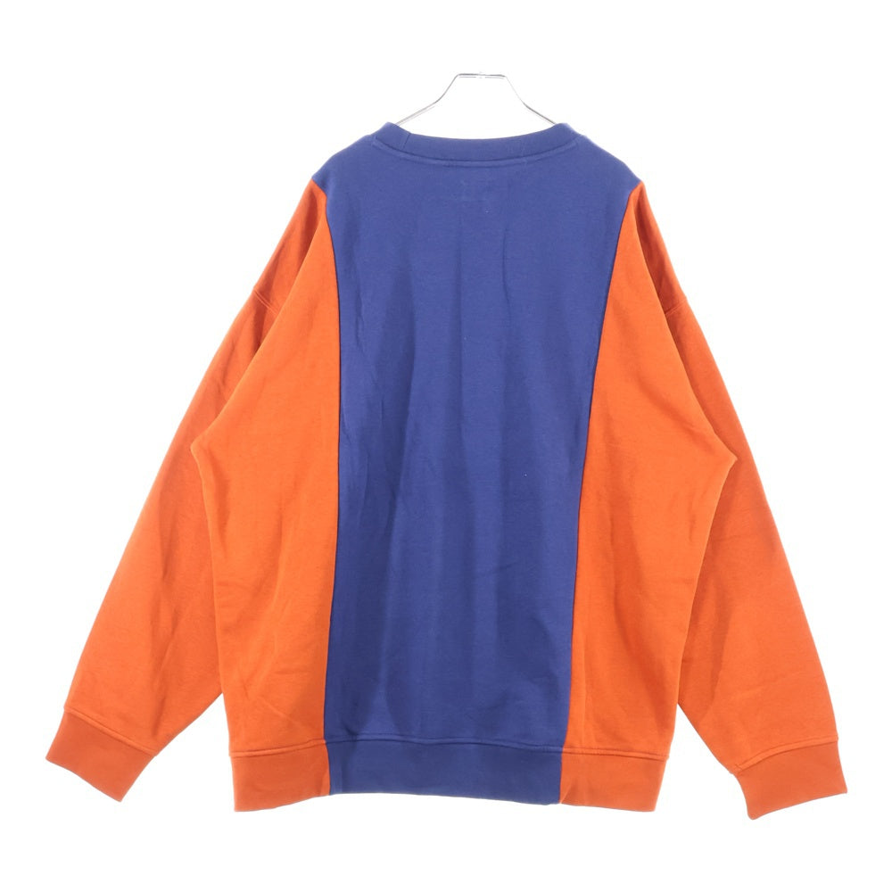 Levi's(リーバイス) フロントプリントクルーネックスウェットトレーナー A4837-0000 ブルー/オレンジ