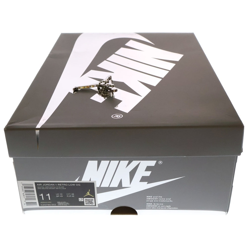 NIKE(ナイキ) AIR JORDAN 1 RETRO LOW OG SILVER CZ0790-002 エアジョーダン 1 レトロ ローカットスニーカー シルバー US11/29.0cm