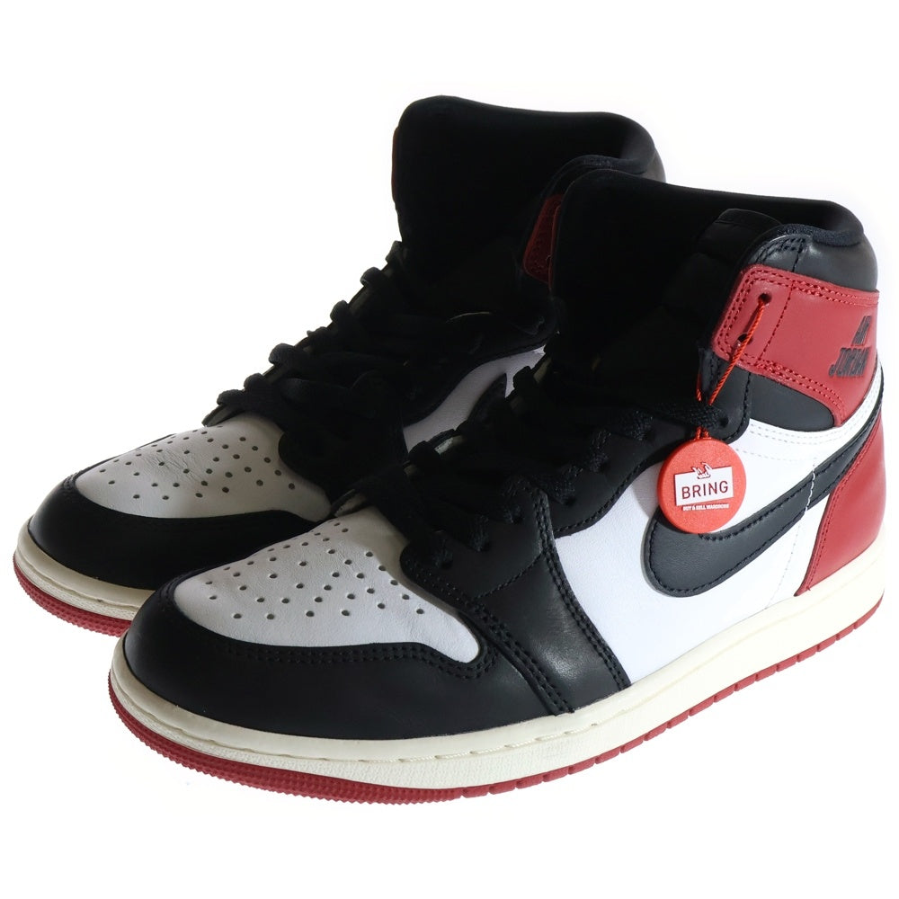 NIKE(ナイキ) AIR JORDAN 1 RETRO HIGH OG DZ5485-106 エアジョーダン1ブラックトゥリイマジンド ハイカットスニーカー ホワイト/ブラック/レッド US9/27cm