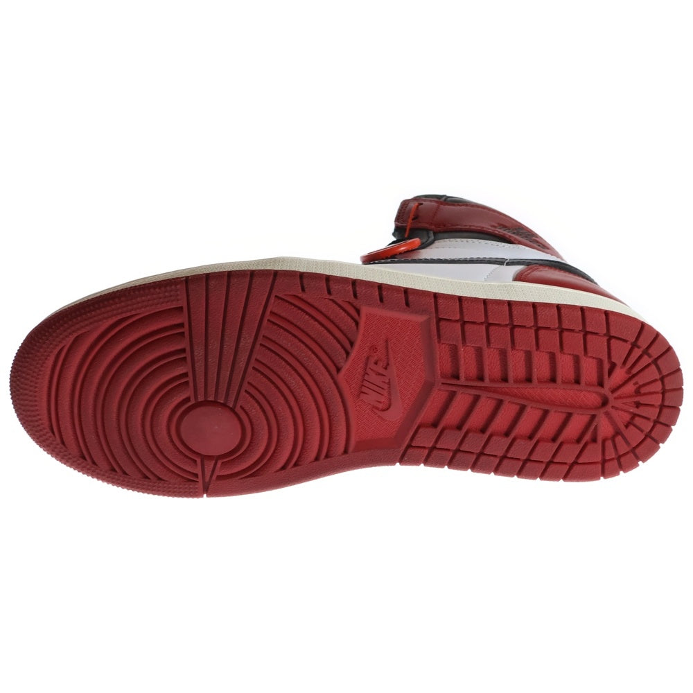 NIKE(ナイキ) AIR JORDAN 1 RETRO HIGH OG DZ5485-106 エアジョーダン1ブラックトゥリイマジンド ハイカットスニーカー ホワイト/ブラック/レッド US9/27cm