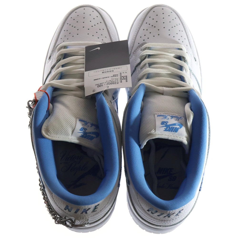 NIKE SB(ナイキエスビー) ×Nicole Hause DUNK LOW PRO FZ8802-100 ニコールハウゼ ダンク プロ ローカットスニーカー ホワイト/ブルー US13/31.0cm