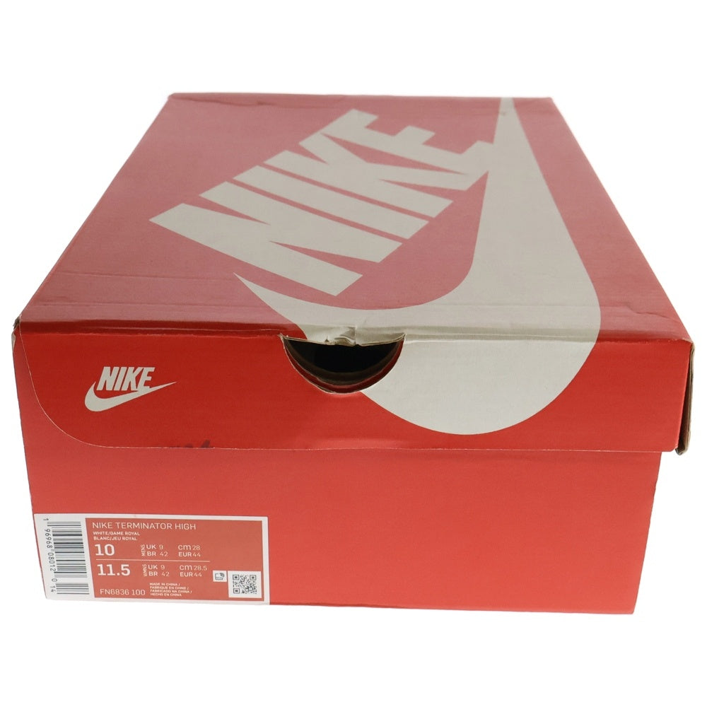 NIKE(ナイキ) TERMINATOR HIGH GAME ROYAL ターミネーター ロイヤルブルー ハイカットスニーカー FN6836-100 ホワイト/ブルー US10/28.0cm