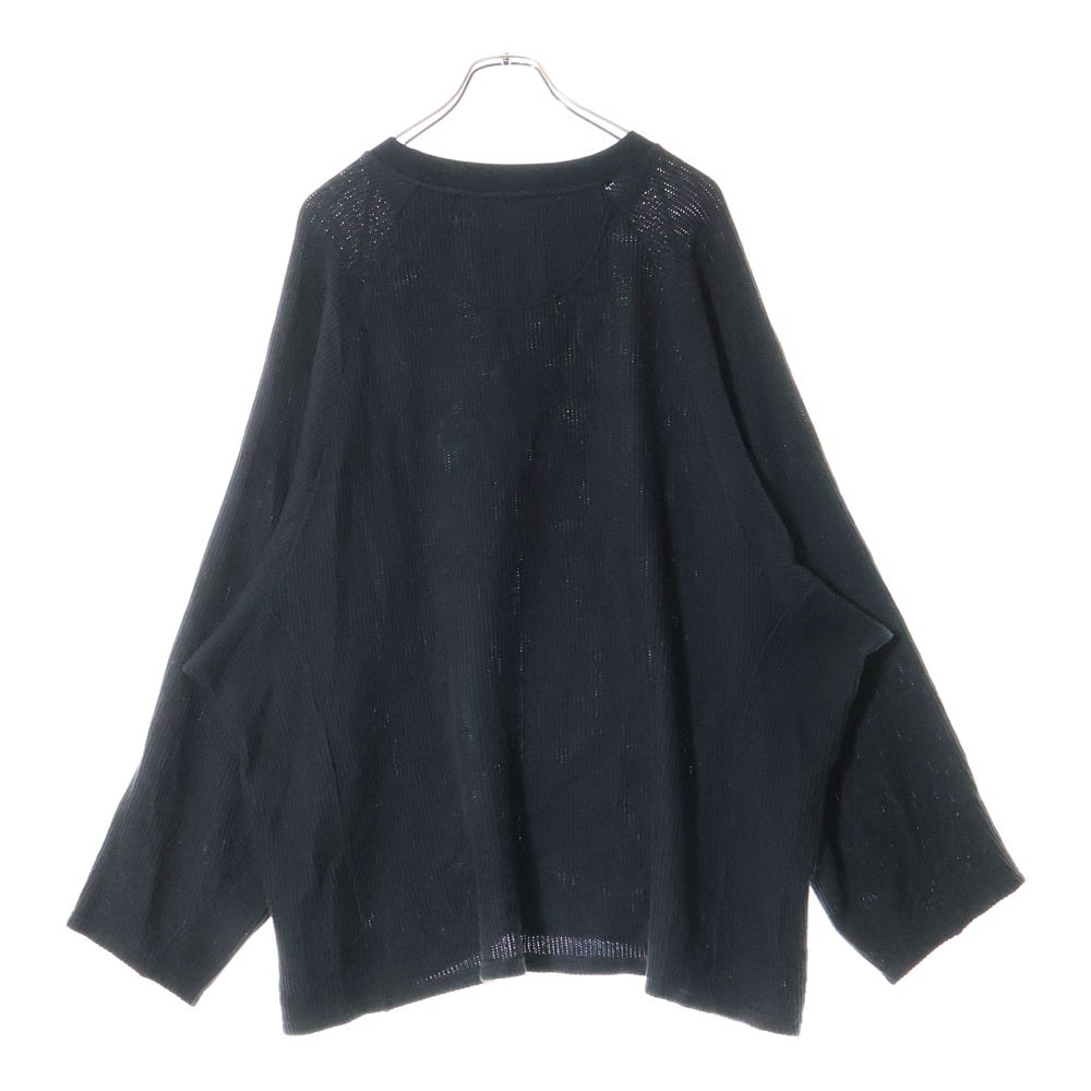 White Mountaineering(ホワイトマウンテニアリング) COTTON LINEN KNIT PULLOVER コットン ニット ブラック