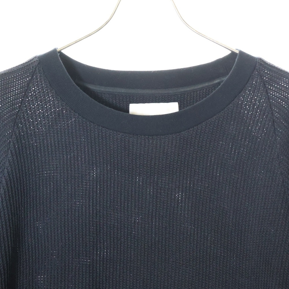 White Mountaineering(ホワイトマウンテニアリング) COTTON LINEN KNIT PULLOVER コットン ニット ブラック
