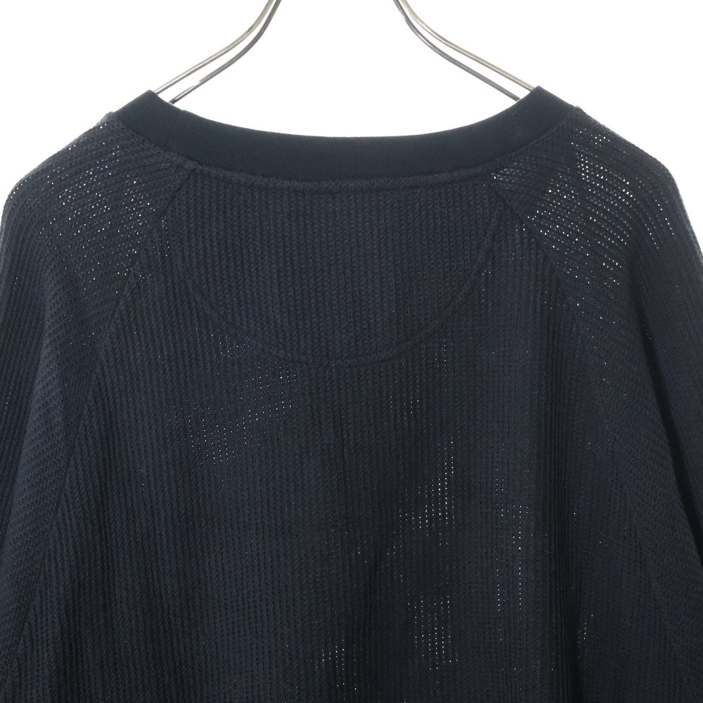 White Mountaineering(ホワイトマウンテニアリング) COTTON LINEN KNIT PULLOVER コットン ニット ブラック