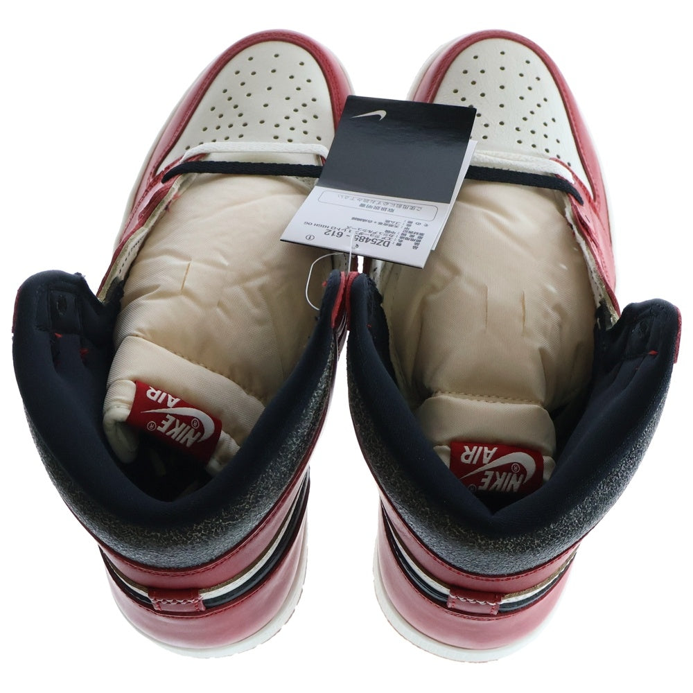 NIKE(ナイキ) AIR JORDAN 1 LOST&FOUND DZ5485-612 エアジョーダン1 ロスト&ファウンド シカゴ ハイカットスニーカー ホワイト/レッド US9/27cm