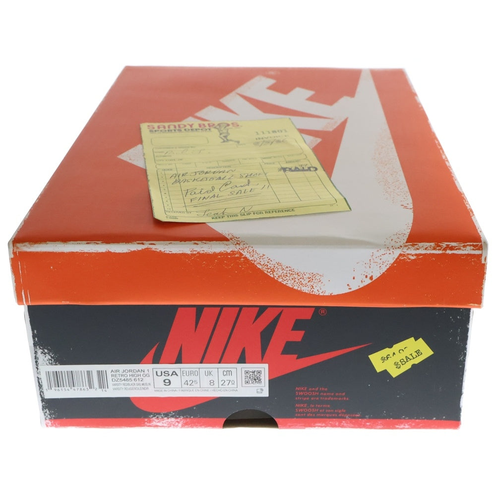NIKE(ナイキ) AIR JORDAN 1 LOST&FOUND DZ5485-612 エアジョーダン1 ロスト&ファウンド シカゴ ハイカットスニーカー ホワイト/レッド US9/27cm