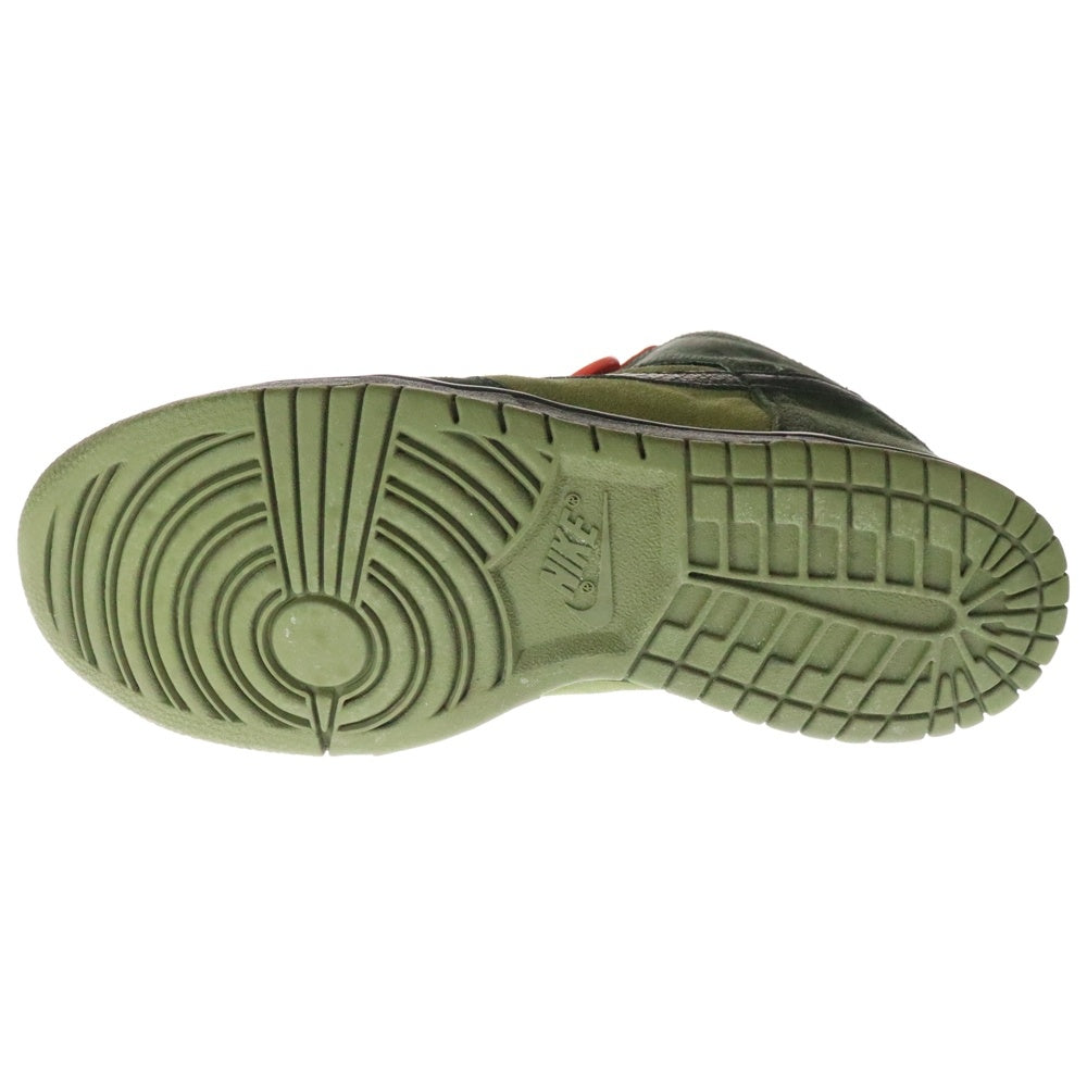 NIKE SB(ナイキエスビー) 【観賞用 2003年製】 DUNK HIGH PRO TODD JORDAN HULK 305050-303 ダンク プロ トッド ジョーダン ハルク ハイカットスニーカー カーキ US9/27.0cm