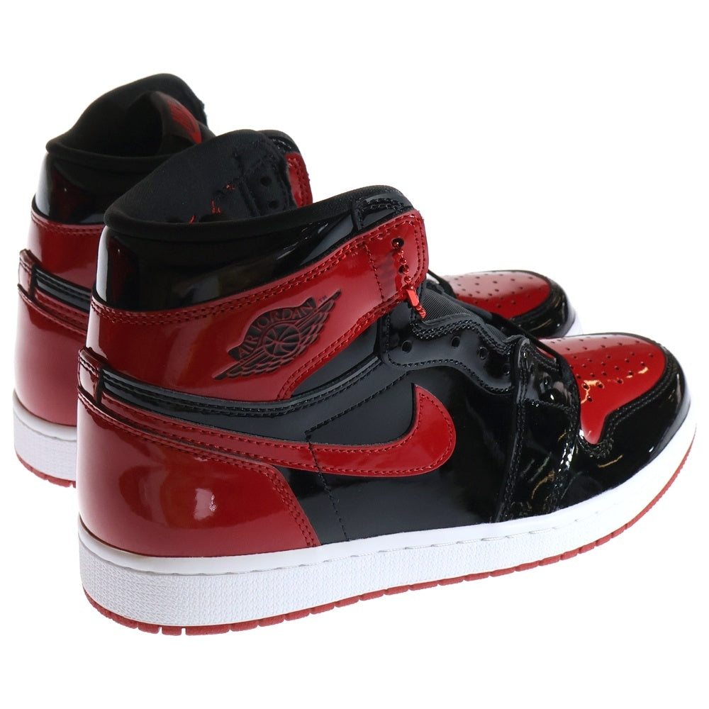 NIKE(ナイキ) AIR JORDAN 1 RETRO HIGH OG BRED PATENT エアジョーダン1レトロハイ ブレッド パテント ハイカットスニーカー US8.5/26.5cm レッド/ブラック