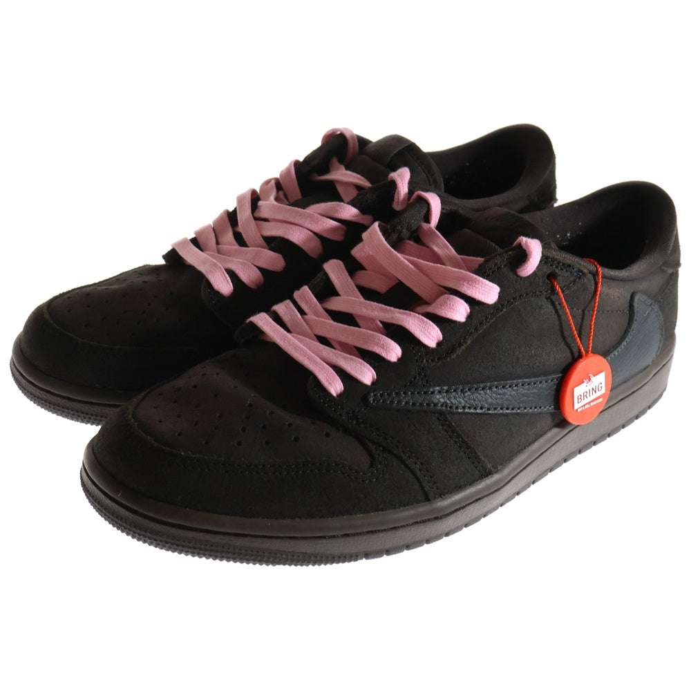 NIKE(ナイキ) ×TRAVIS SCOTT AIR JORDAN 1 LOW OG SP VELVET BROWN AND DARK MOCHA トラヴィススコット エアジョーダン1 ローカットスニーカー US8.5/26.5cm ブラウン