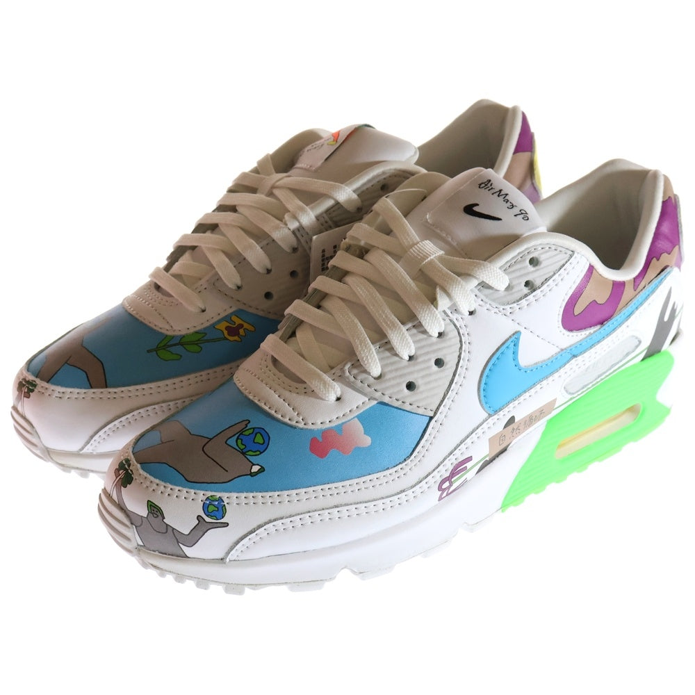 NIKE(ナイキ) ×RUO HAN WANG FLYLEATHER AIR MAX 90 QS CZ3992-900 ロンハーワン フライレザー エアマックス ローカットスニーカー マルチ US10/28.0cm