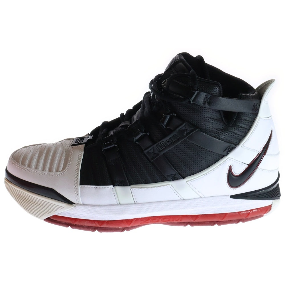 NIKE(ナイキ) ZOOM LEBRON 3 QS AO2434-101 ズーム レブロン ハイカットスニーカー ホワイト/ブラック US10/28.0cm