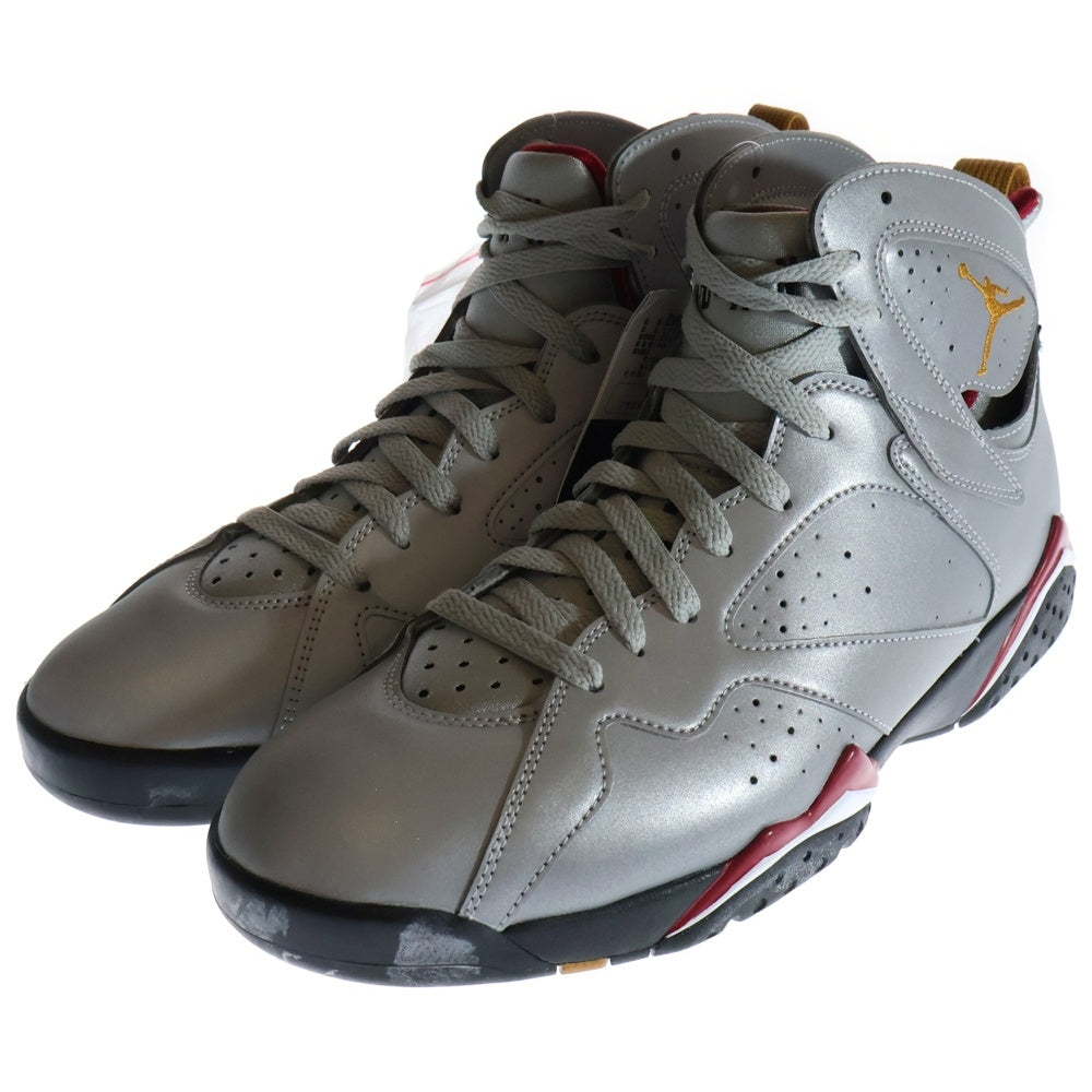 NIKE(ナイキ) AIR JORDAN7 RETRO REFLECTIVE CARDINAL BV6281-006 エアジョーダン7 ハイカットスニーカー リフレクティブ シルバー US10/28.0cm