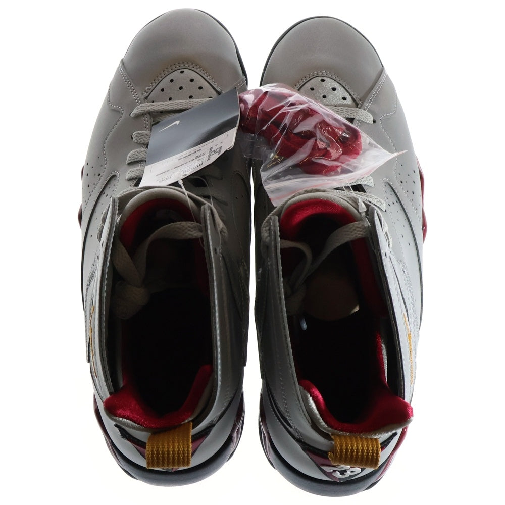 NIKE(ナイキ) AIR JORDAN7 RETRO REFLECTIVE CARDINAL BV6281-006 エアジョーダン7 ハイカットスニーカー リフレクティブ シルバー US10/28.0cm