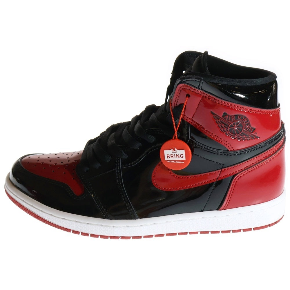 NIKE(ナイキ) AIR JORDAN 1 RETRO HIGH OG Patent Bred 555088-063 エアジョーダン1 パテント ブレッド ハイカットスニーカー ブラック/レッド US10/28.0cm