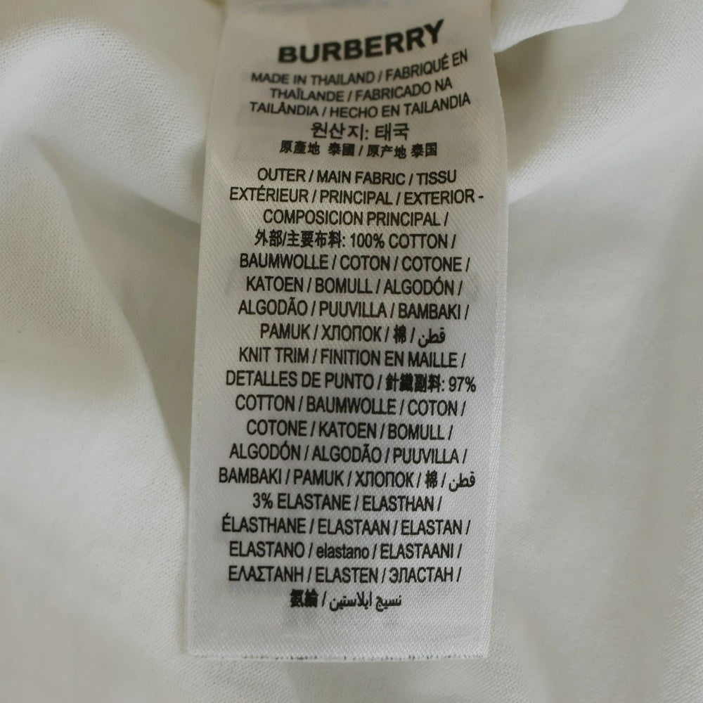 BURBERRY(バーバリー) フロントロゴプリント半袖Tシャツ クルーネックカットソー 8009495 ホワイト
