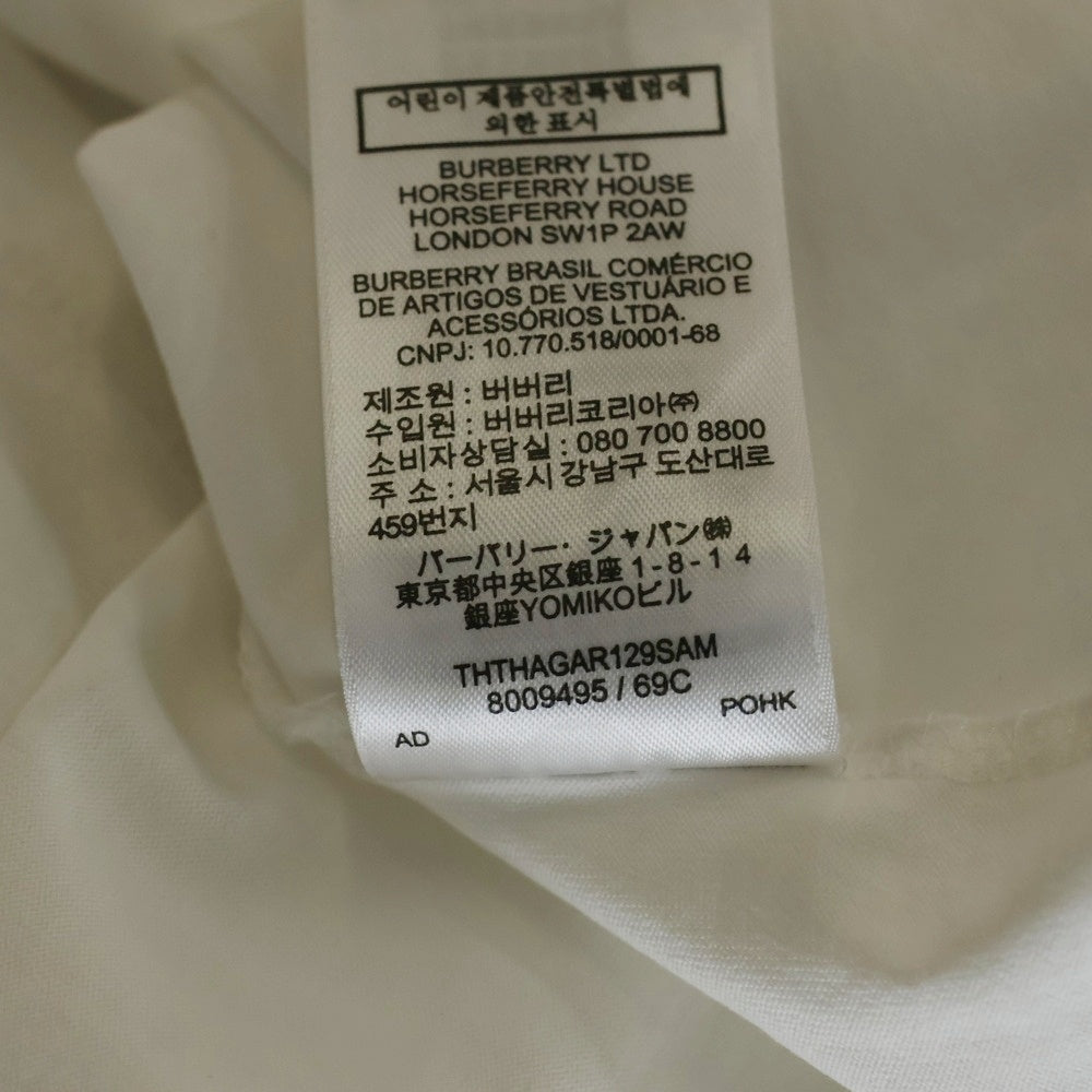 BURBERRY(バーバリー) フロントロゴプリント半袖Tシャツ クルーネックカットソー 8009495 ホワイト