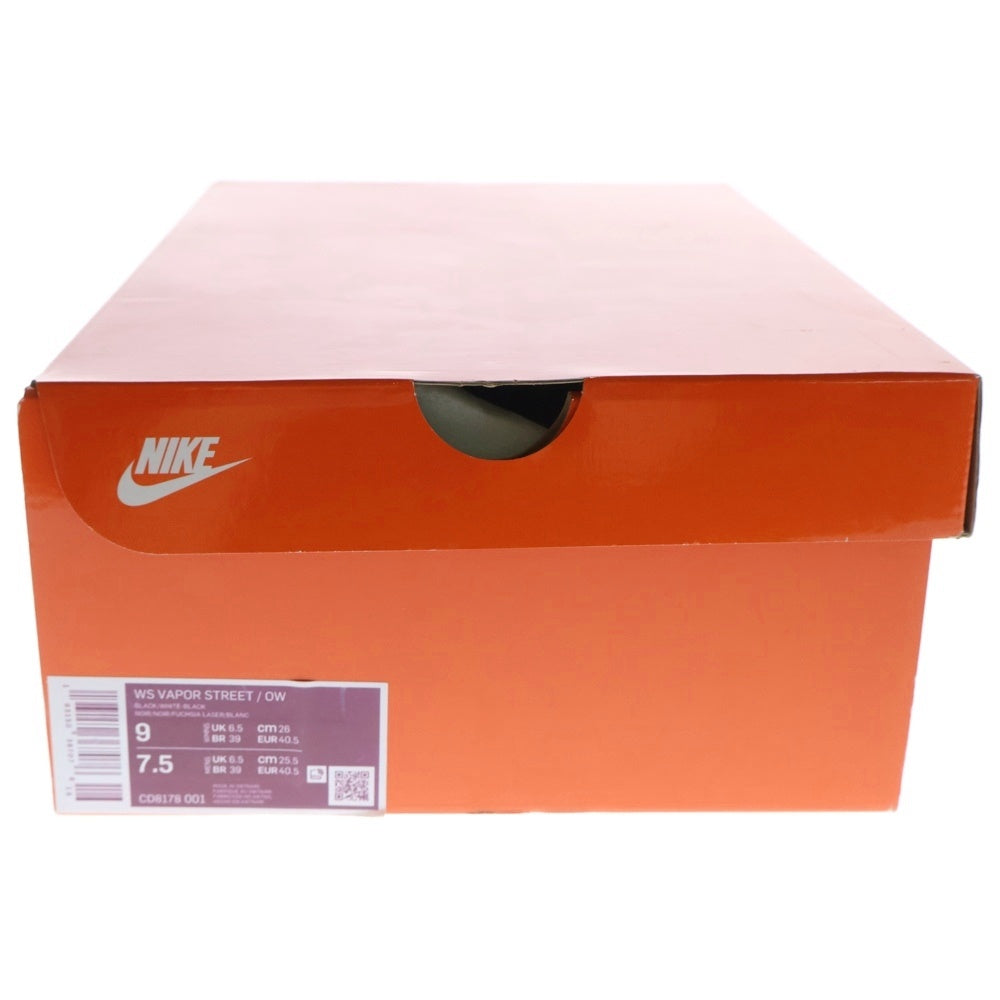 NIKE(ナイキ) ×OFF-WHITE WMNS VAPOR STREET BLACK オフホワイト ウィメンズ ヴェイパーストリート ローカットスニーカー US9/26.0cm ブラック/ピンク