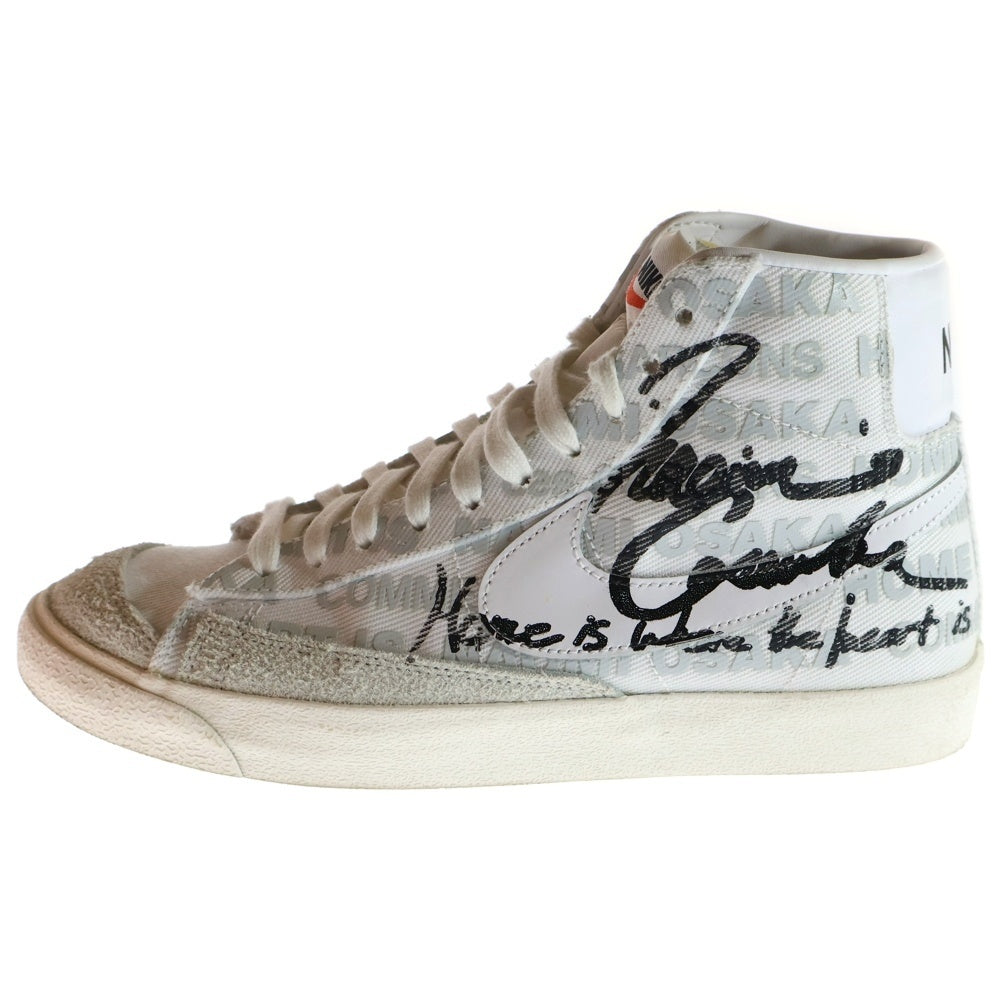 NIKE(ナイキ) ×COMME des GARCONS HOMME NAOMI OSAKA BLAZER MID VNTG コムデギャルソンオム 大坂なおみ ブレーザー ミッドカットスニーカー US8/26.0cm ホワイト