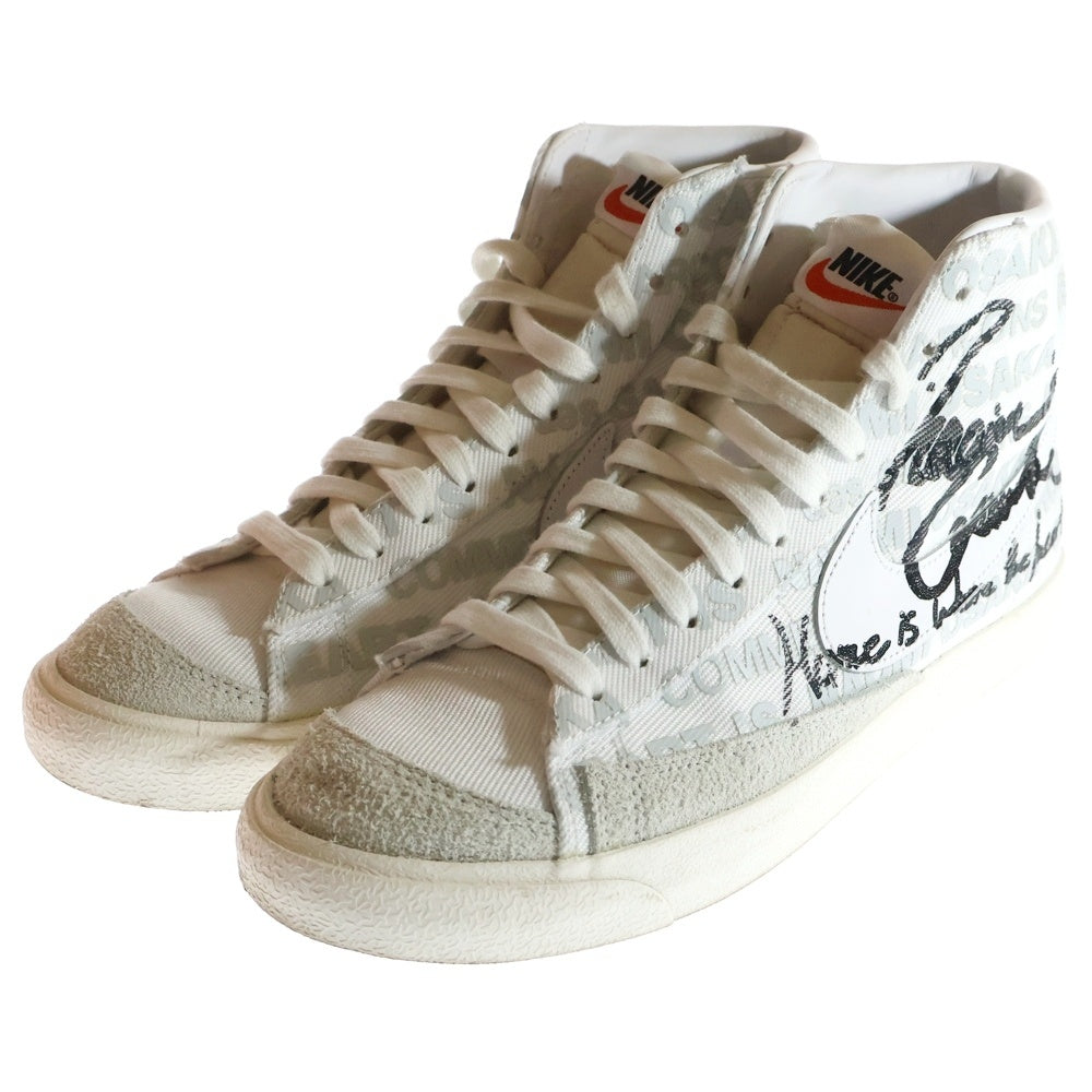 NIKE(ナイキ) ×COMME des GARCONS HOMME NAOMI OSAKA BLAZER MID VNTG コムデギャルソンオム 大坂なおみ ブレーザー ミッドカットスニーカー US8/26.0cm ホワイト