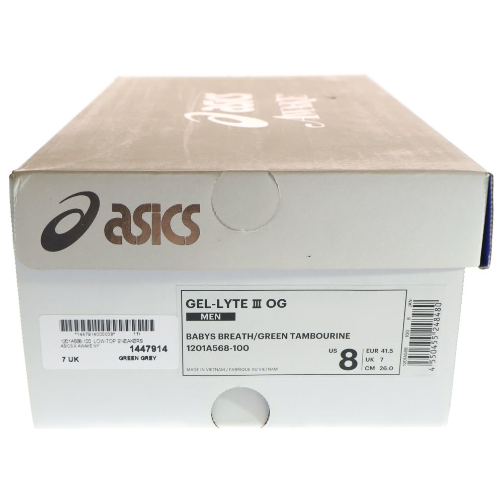 ASICS(アシックス) ×AWAKE NY GEL-LYTE OG アウェイクニューヨーク ゲルライト ローカットスニーカー US8/26.0cm グリーン/ホワイト