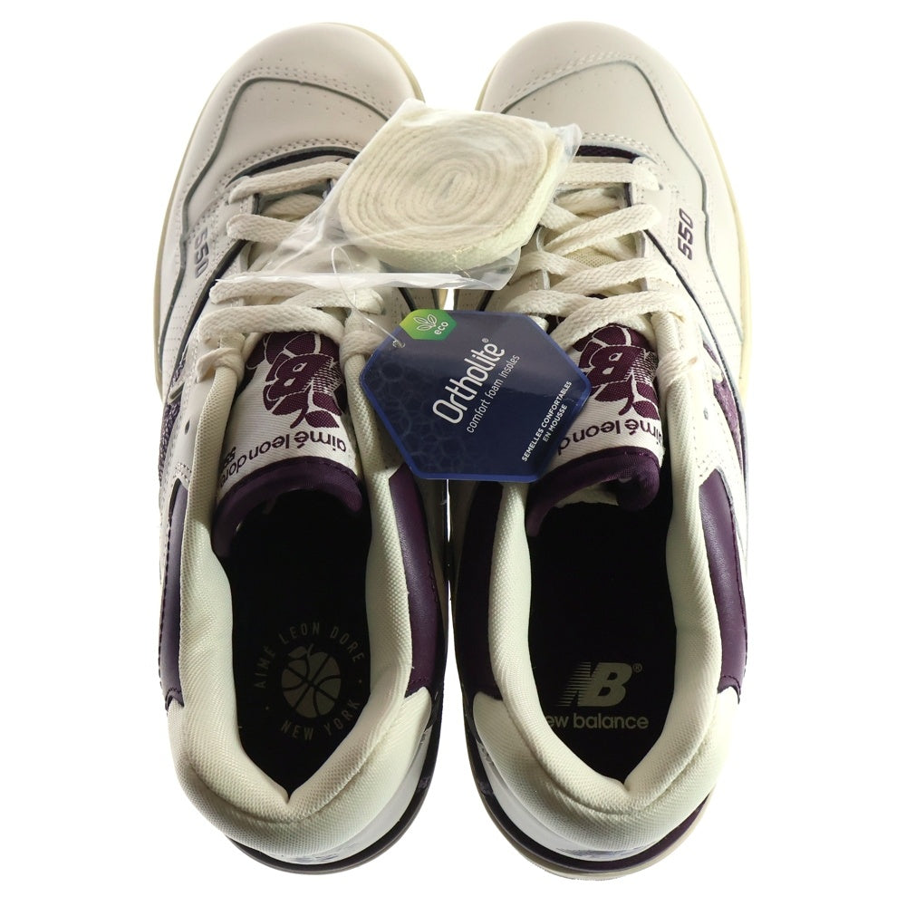 New Balance(ニューバランス) ×AIME LEON DORE BB550AR1 エメ レオン ドレ ローカットスニーカー US8.5/26.5cm ホワイト