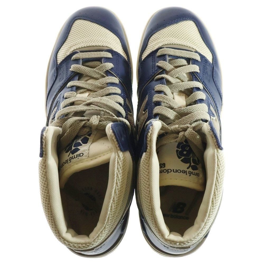 New Balance(ニューバランス) ×AIME LEON DORE BB650RB1 エメ レオン ドレ ハイカットスニーカー US8.5/26.5cm ネイビー