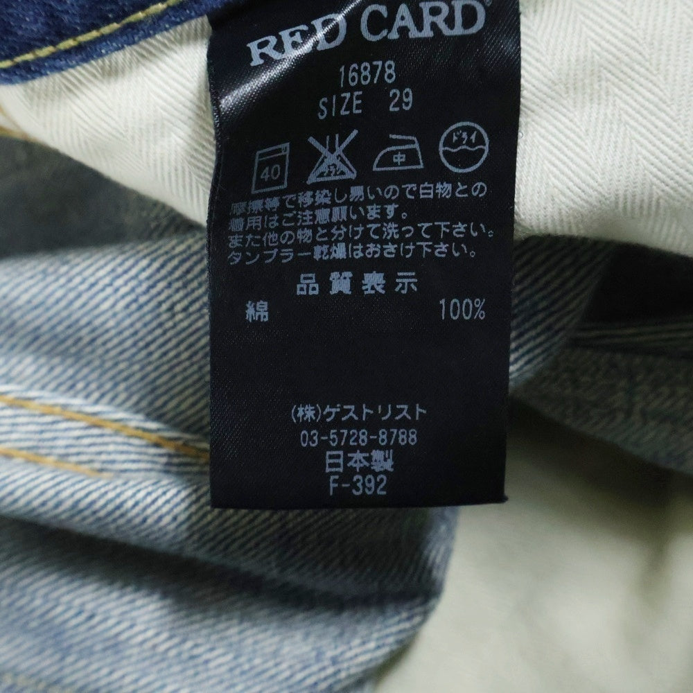 RED CARD(レッドカード) 16SS RHYTHM 16878 ダメージ加工 デニムパンツ インディゴ